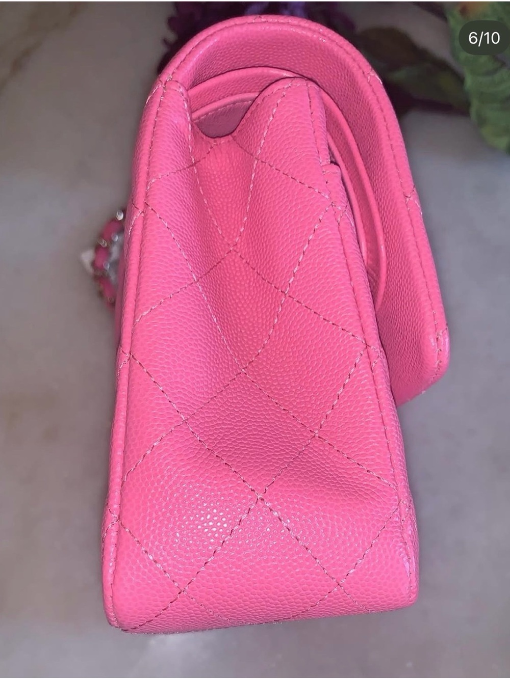 CHANEL Bubble gum 19C Chain Crossbody Bag - Picture 6 of 8
